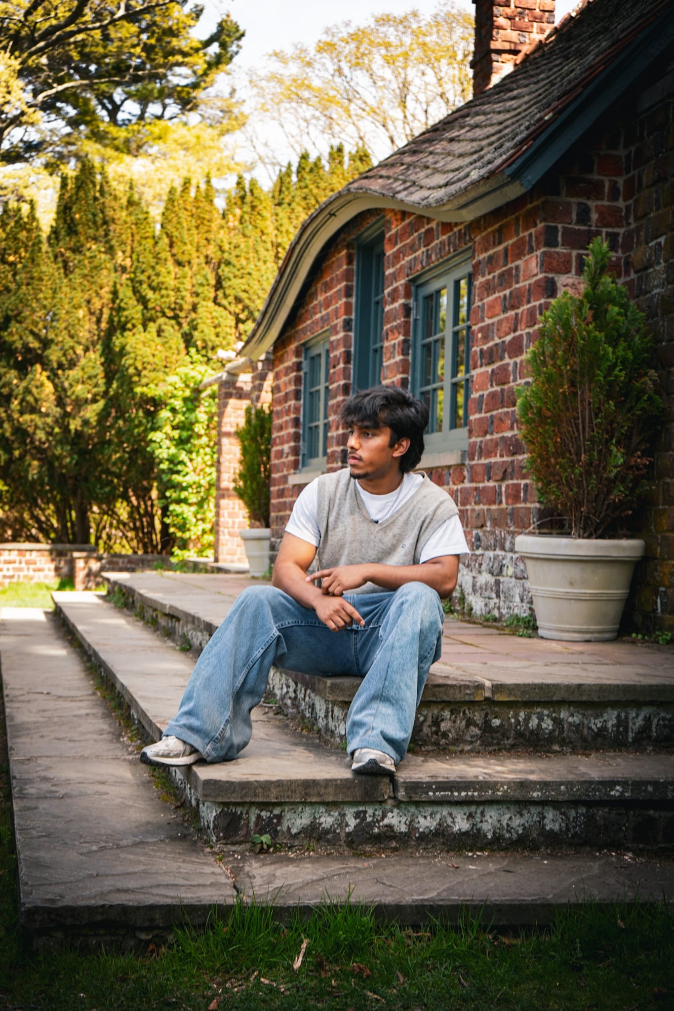Portrait with golden hour light